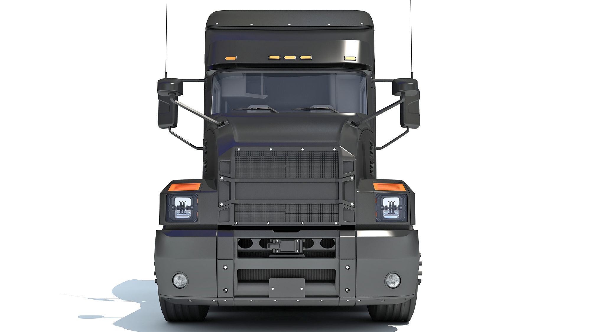 Truck with Tank Semitrailer 3D model_11