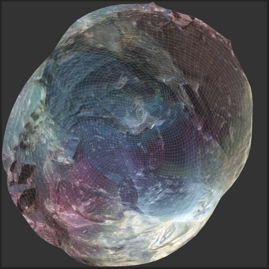 Fluorite gemstone Low-poly 3D model_5