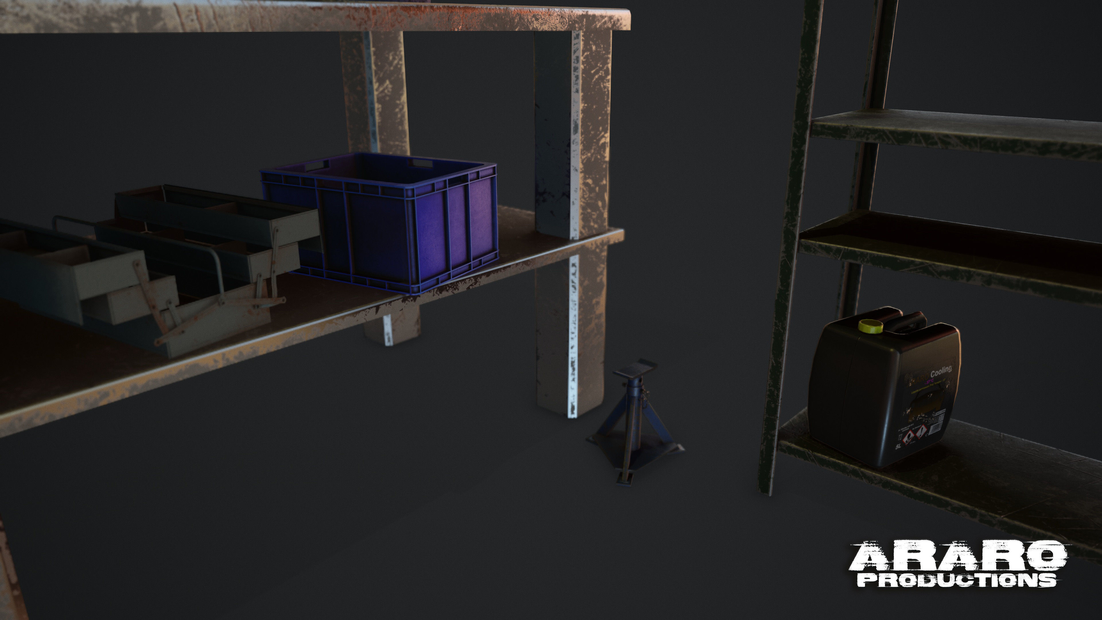 GarageTools And Free SBSAR Low-poly 3D model_6