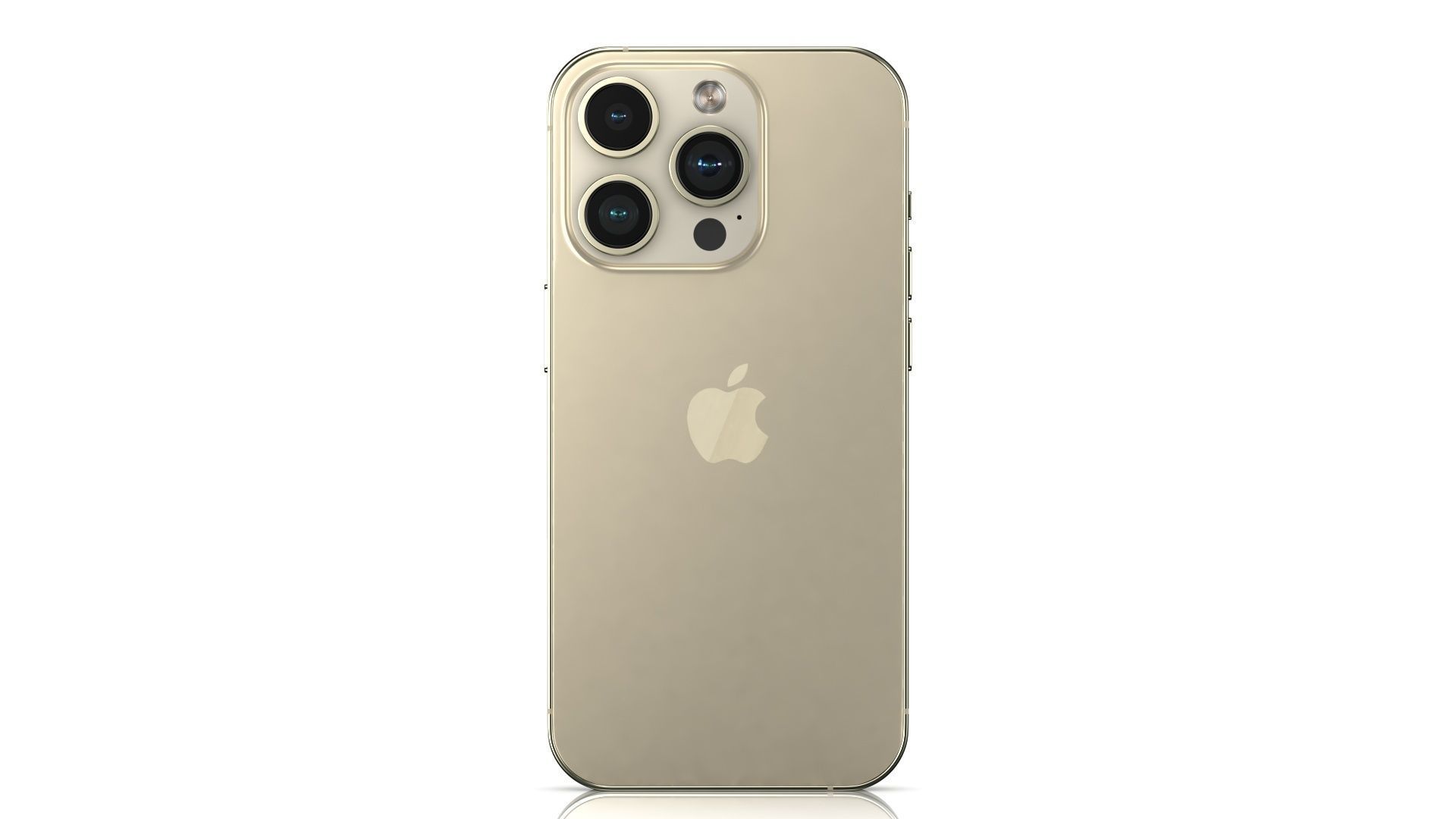 Apple iPhone 14 Pro Gold Low-poly 3D model_2