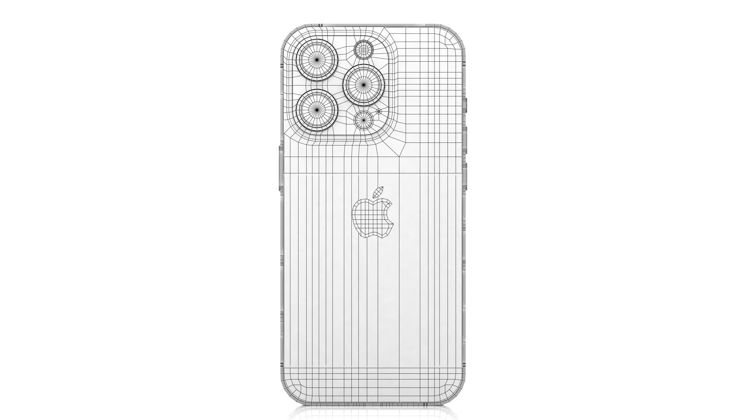 Apple iPhone 14 Pro Gold Low-poly 3D model_16