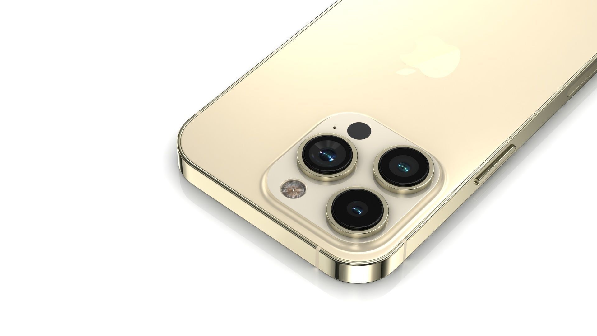 Apple iPhone 14 Pro Gold Low-poly 3D model_13