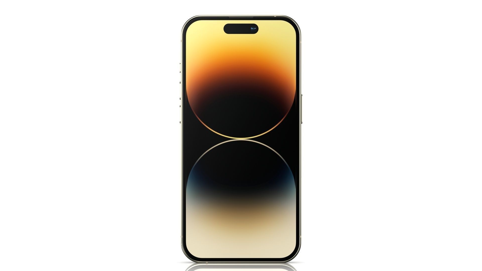 Apple iPhone 14 Pro Gold Low-poly 3D model_3