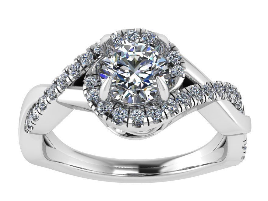 Decorative Diamond Ring 1706 3D print model 3D print model_2