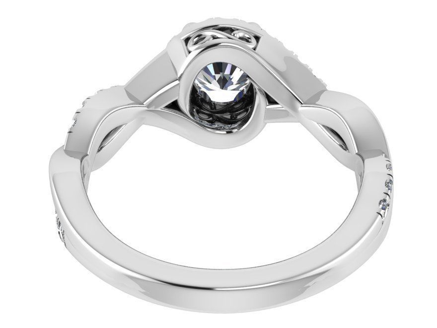 Decorative Diamond Ring 1706 3D print model 3D print model_3