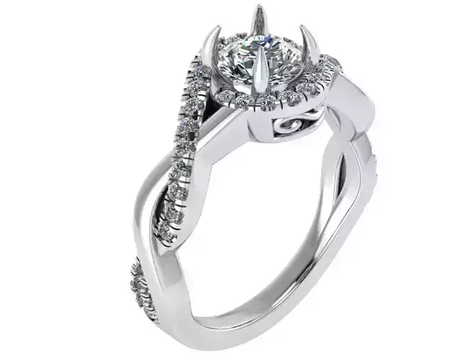 Decorative Diamond Ring 1706  3D print model