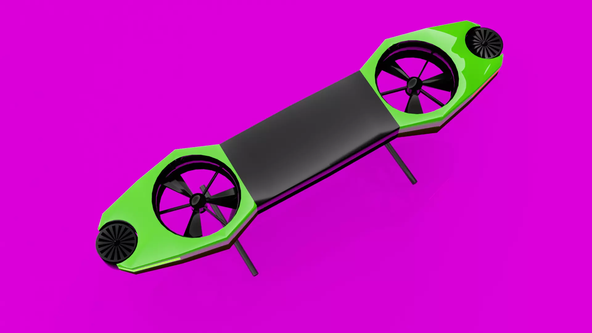 Xblade airboard Low-poly 3D model