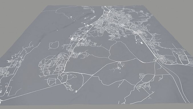 Cityscape Aswan Egypt 3D model 5