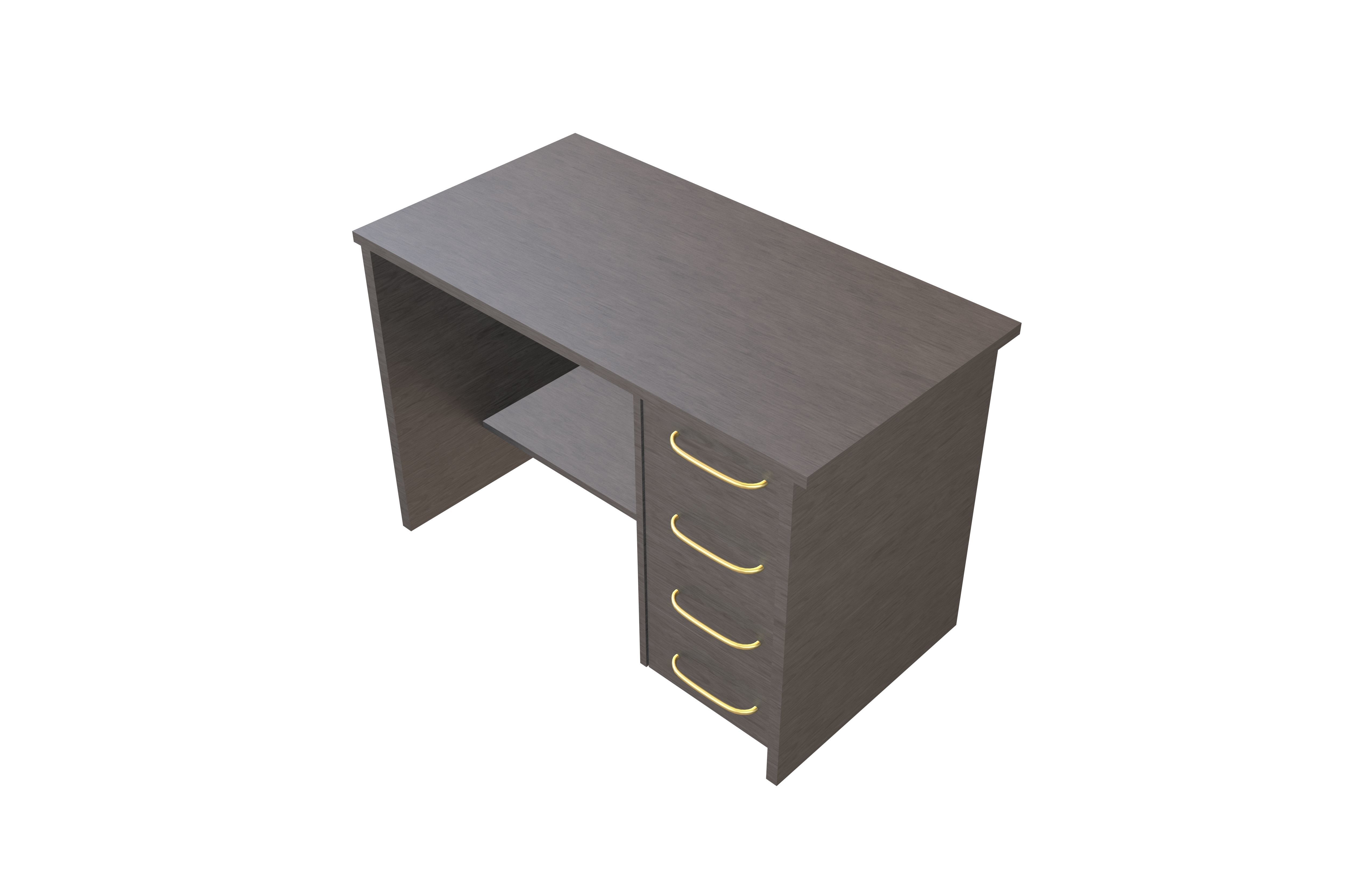 Student Desk With Drawers v1 003 Low-poly 3D model_1
