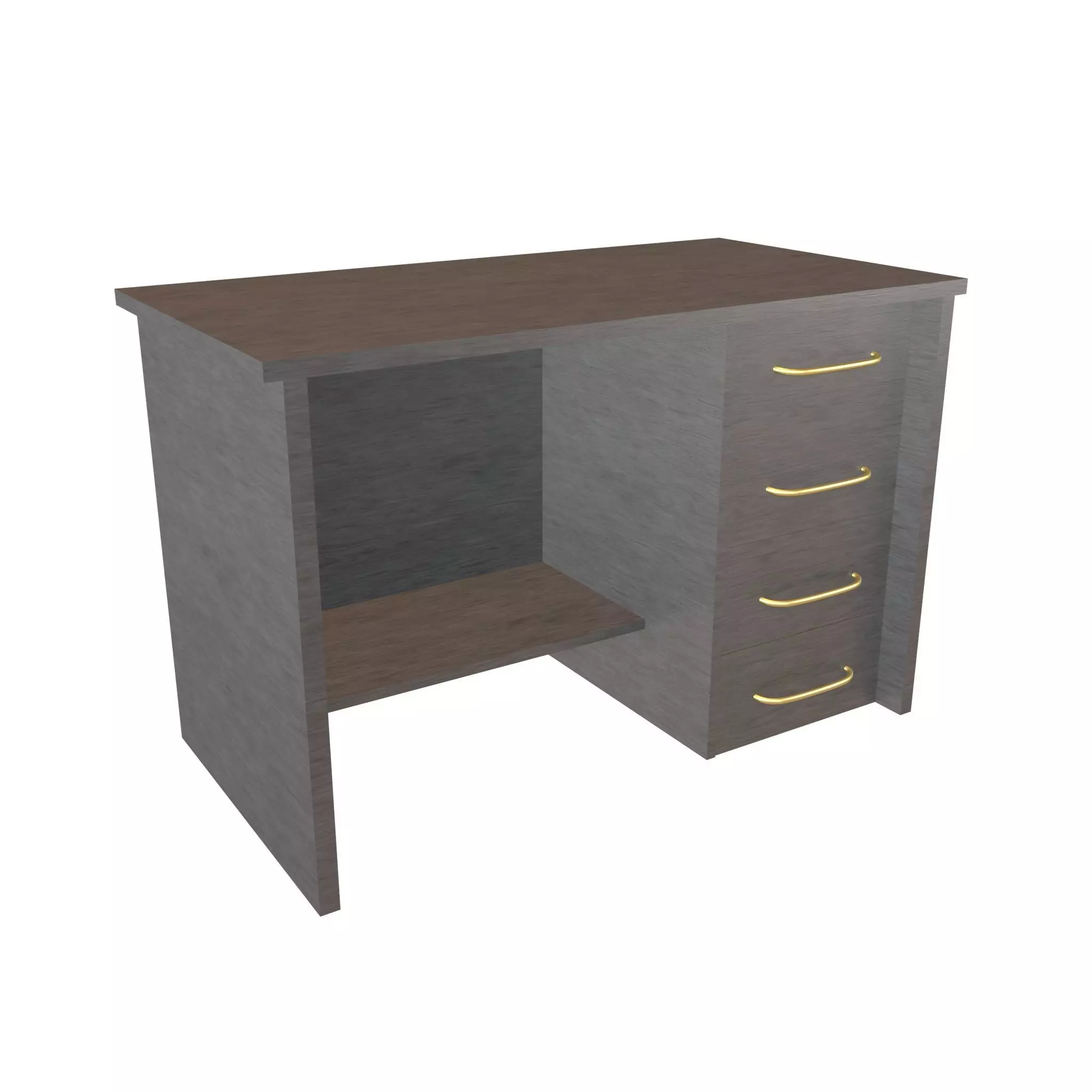 Student Desk With Drawers v1 003 Low-poly 3D model_0