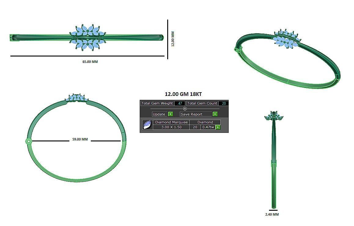 Bracelet - 026 3D print model_3
