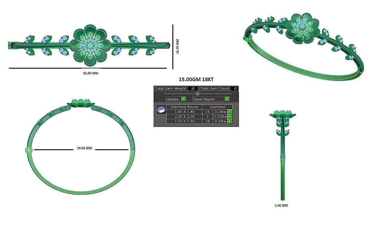 Bracelet - 025 3D print model_3