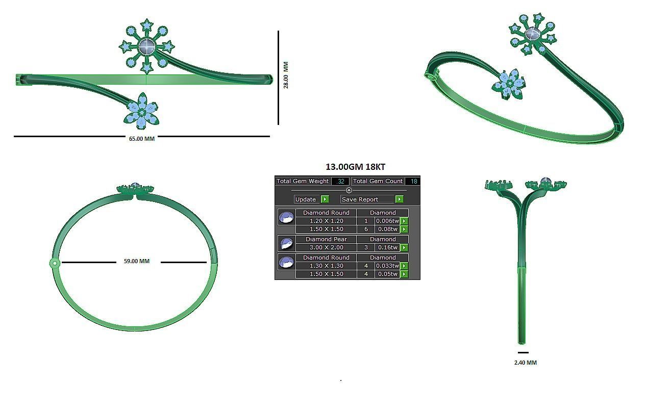 Bracelet - 022 3D print model_3