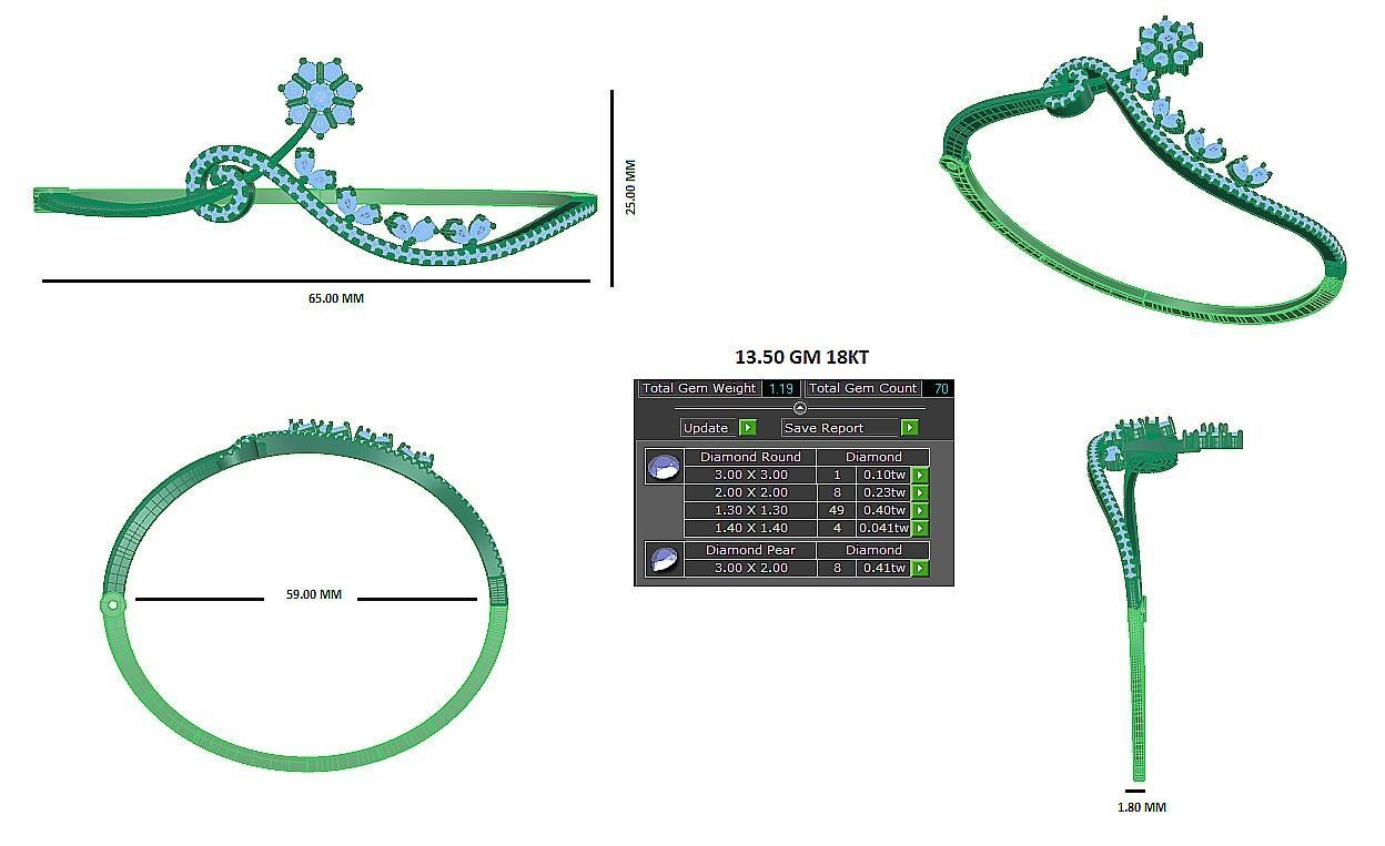 Bracelet - 017 3D print model_3