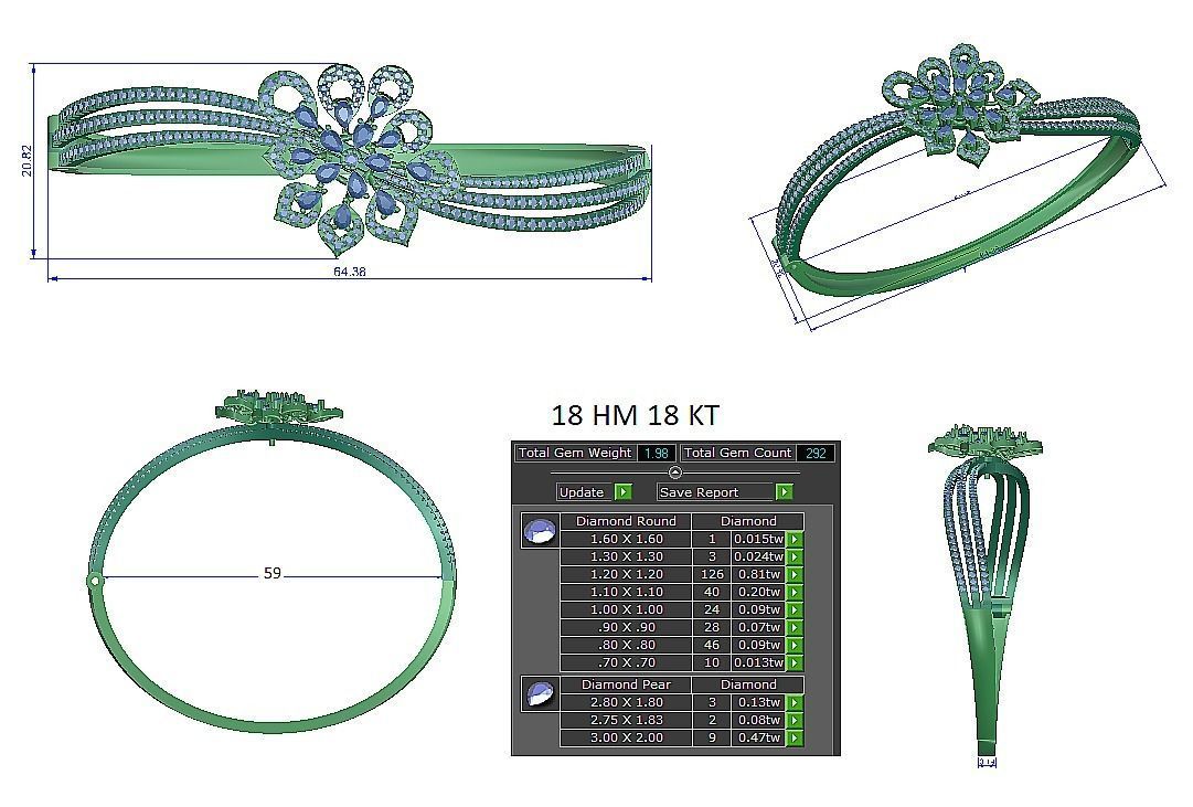 Bracelet - 007 3D print model_3
