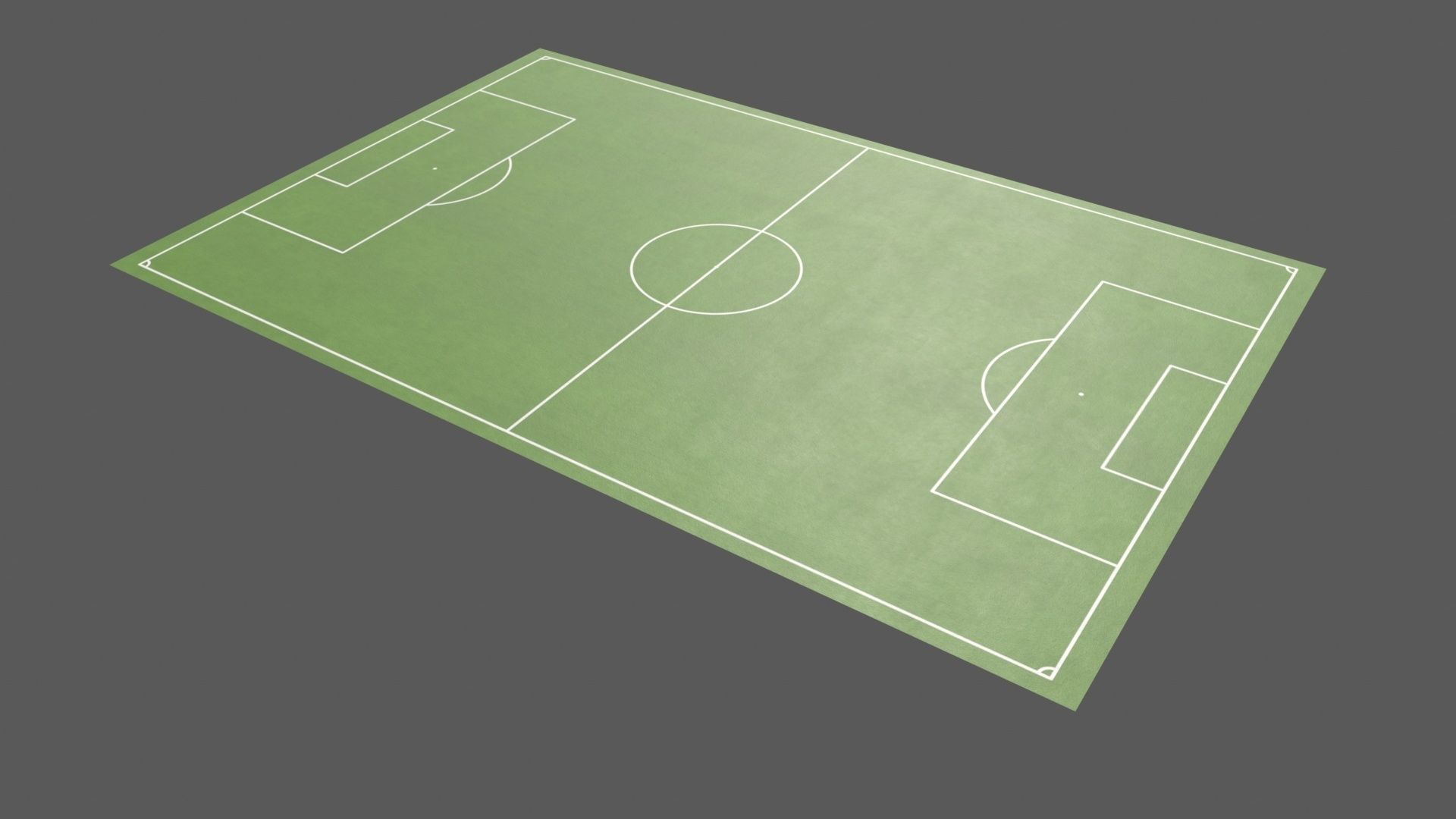 PBR Soccer and Football Pitch Low-poly 3D model_9