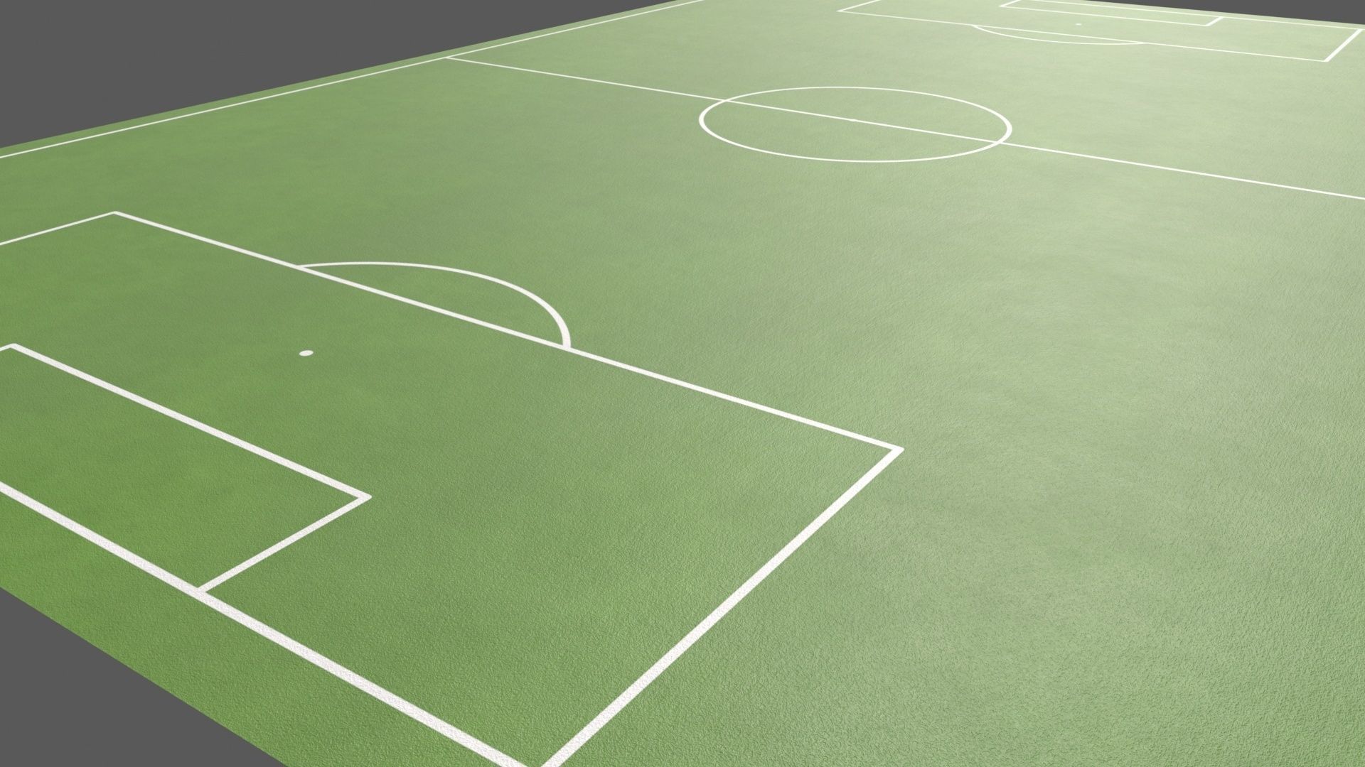 PBR Soccer and Football Pitch Low-poly 3D model_10