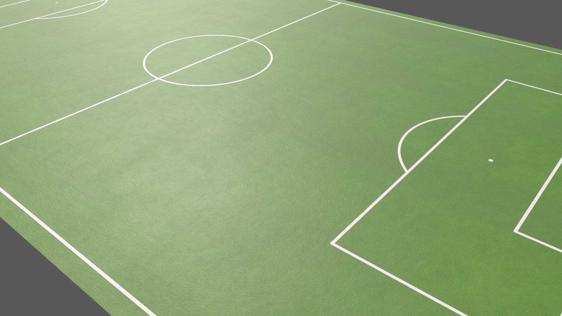 PBR Soccer and Football Pitch Low-poly 3D model_12