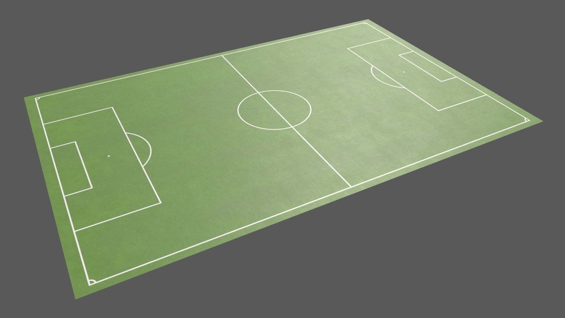 PBR Soccer and Football Pitch Low-poly 3D model_2