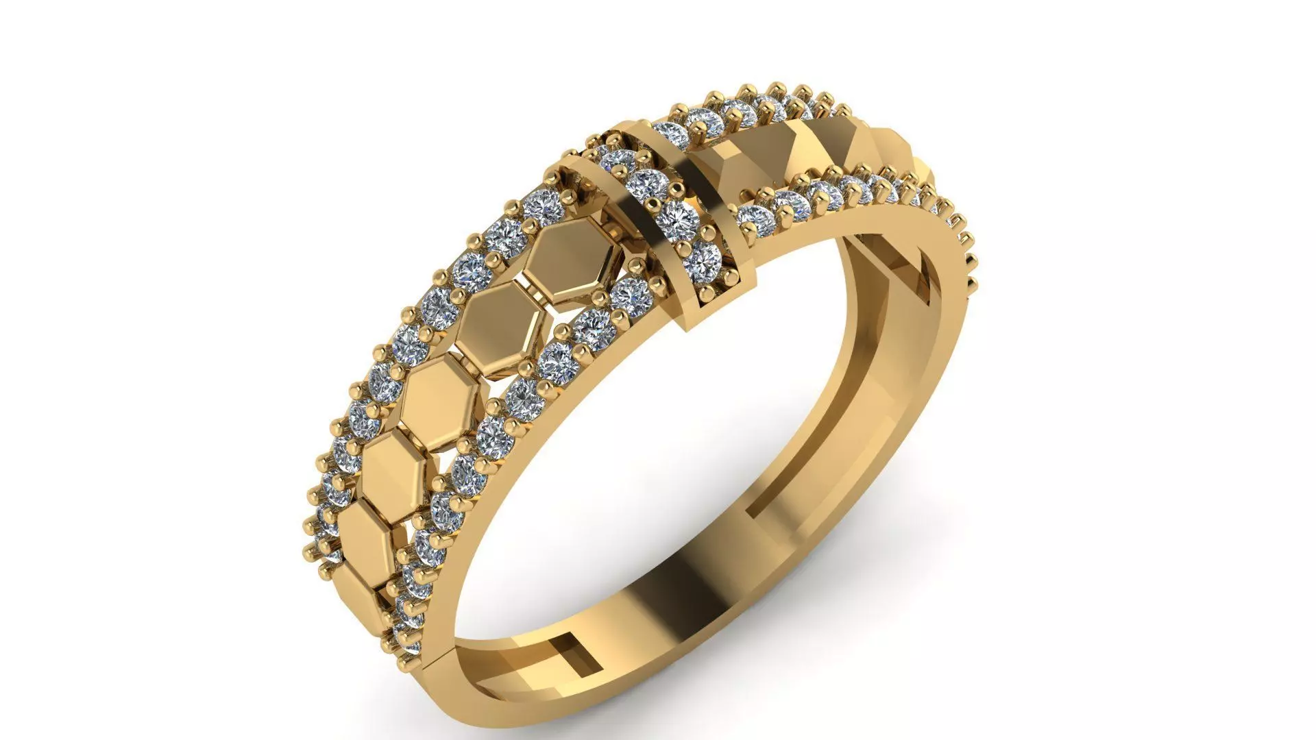wedding Ring cocktail gemstone printable collection L 015 3D print model