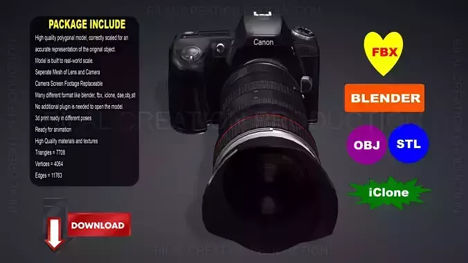 CANON CAMERA 3D model