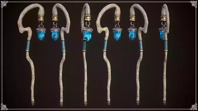 Wizard staff with crystal