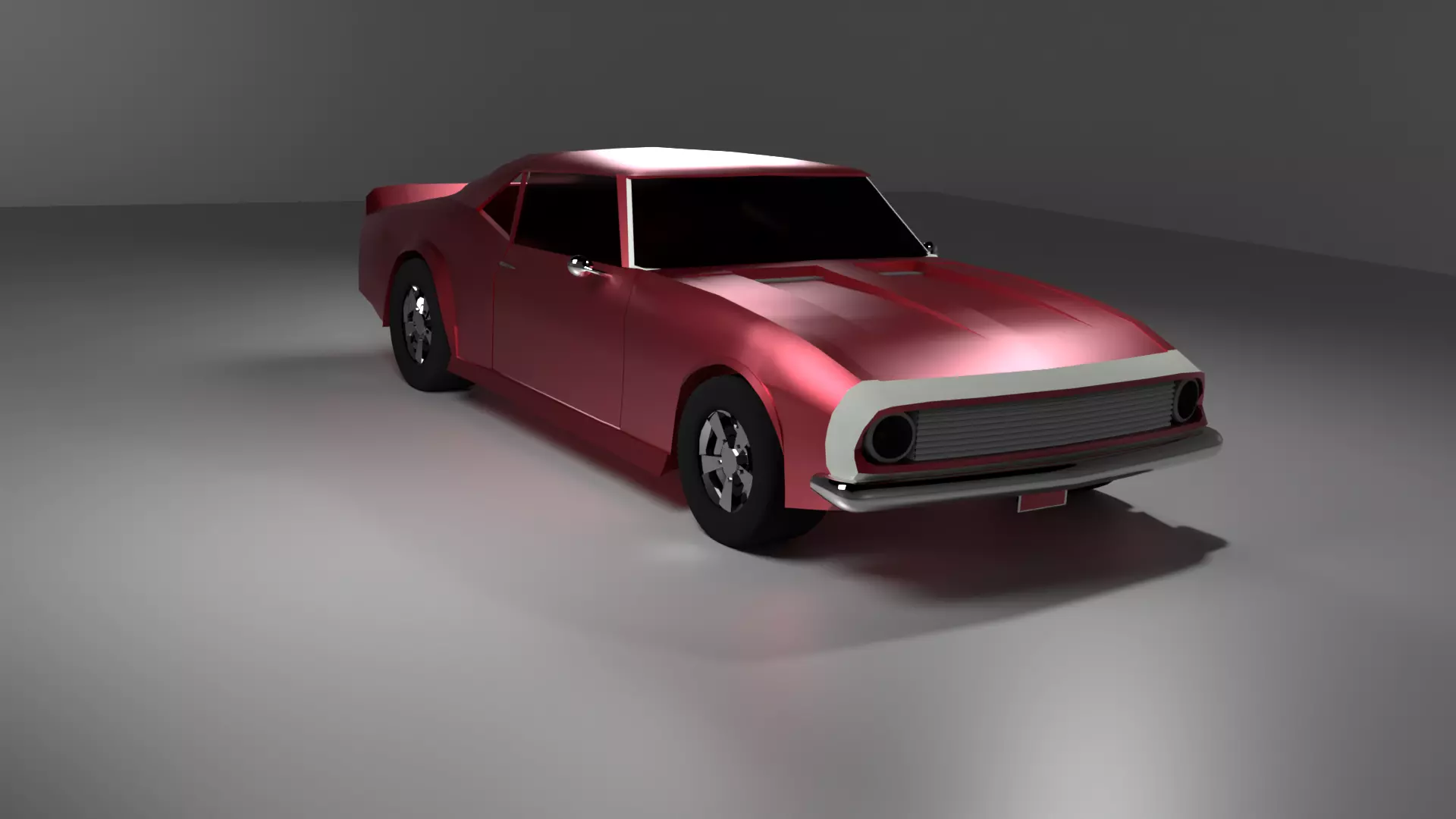 Chevrolet Camaro SS 1969 - Low poly car Low-poly 3D model_0