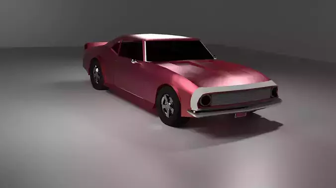 Chevrolet Camaro SS 1969 - Low poly car Low-poly 3D model