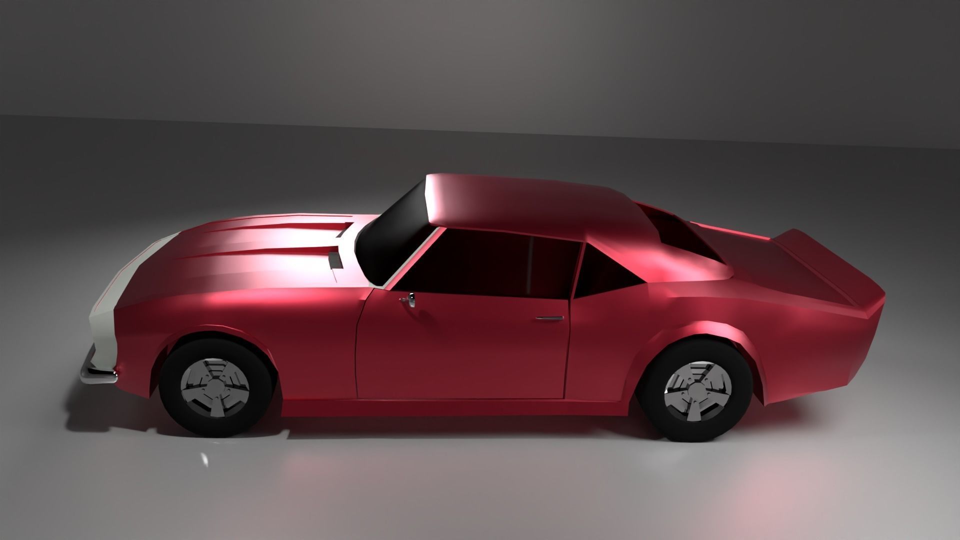 Chevrolet Camaro SS 1969 - Low poly car Low-poly 3D model_4