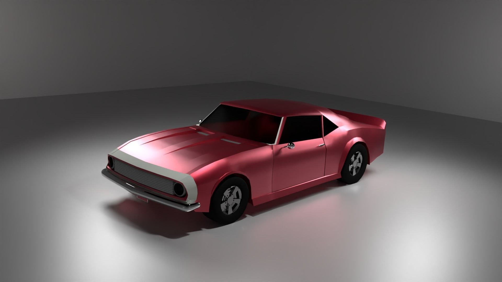Chevrolet Camaro SS 1969 - Low poly car Low-poly 3D model_2