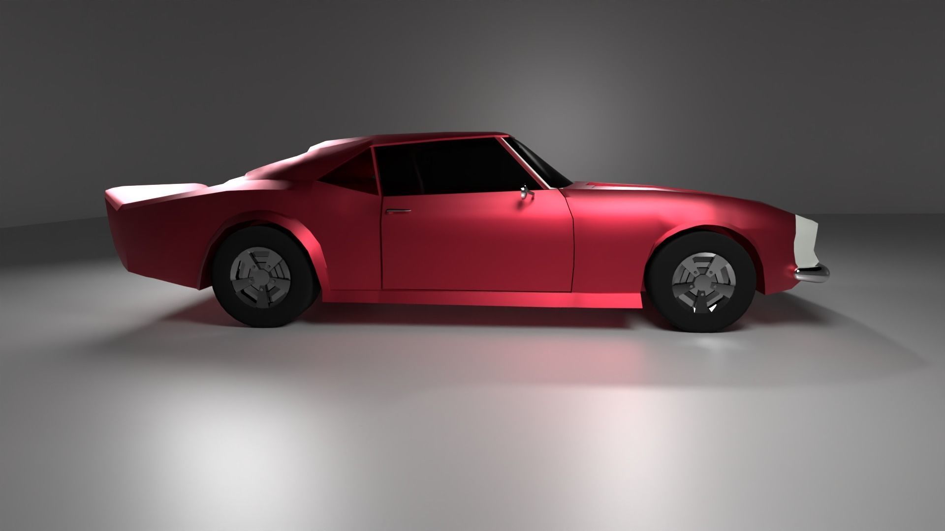Chevrolet Camaro SS 1969 - Low poly car Low-poly 3D model_5