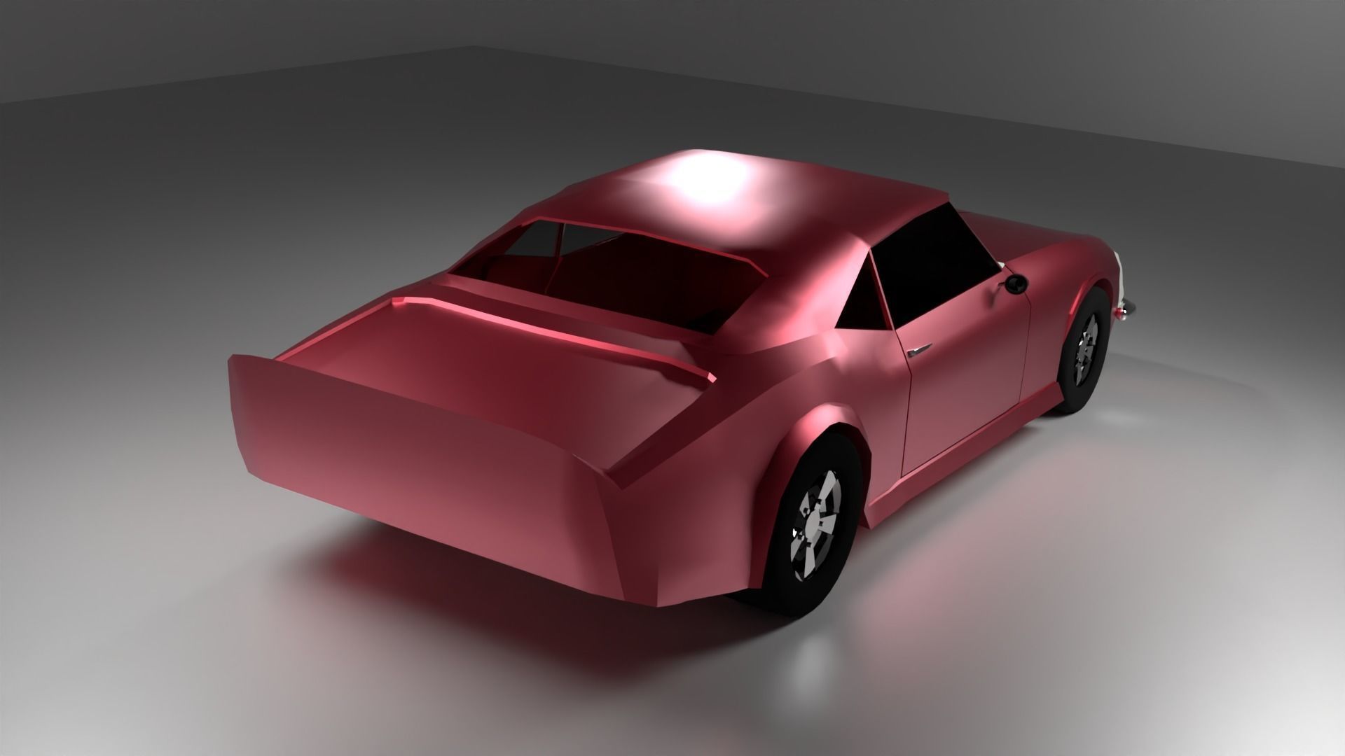 Chevrolet Camaro SS 1969 - Low poly car Low-poly 3D model_3