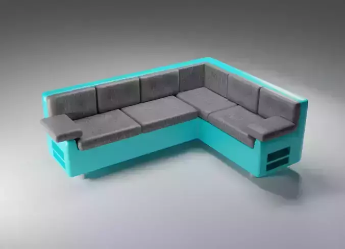 Low poly sofa couch
