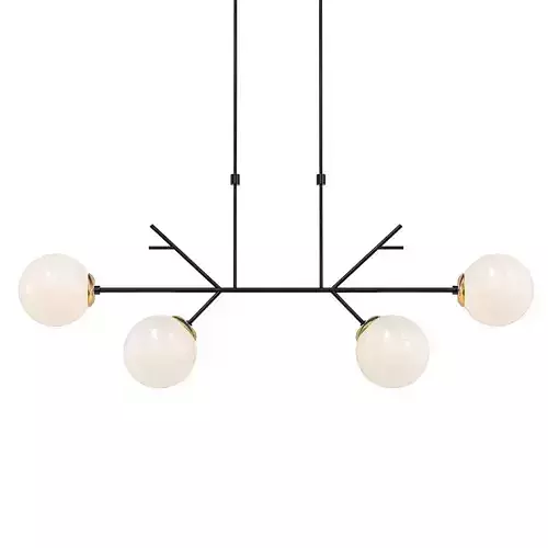 SIEVI chandelier with four balls hanging from it