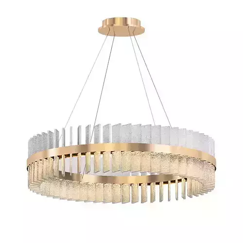 tiana circular gold and glass pendant light