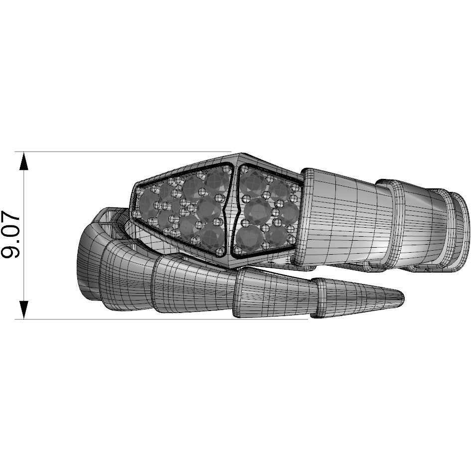 Bvlgari style snake ring 3D print model_4