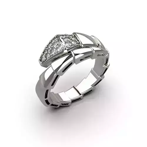 Bvlgari style snake ring