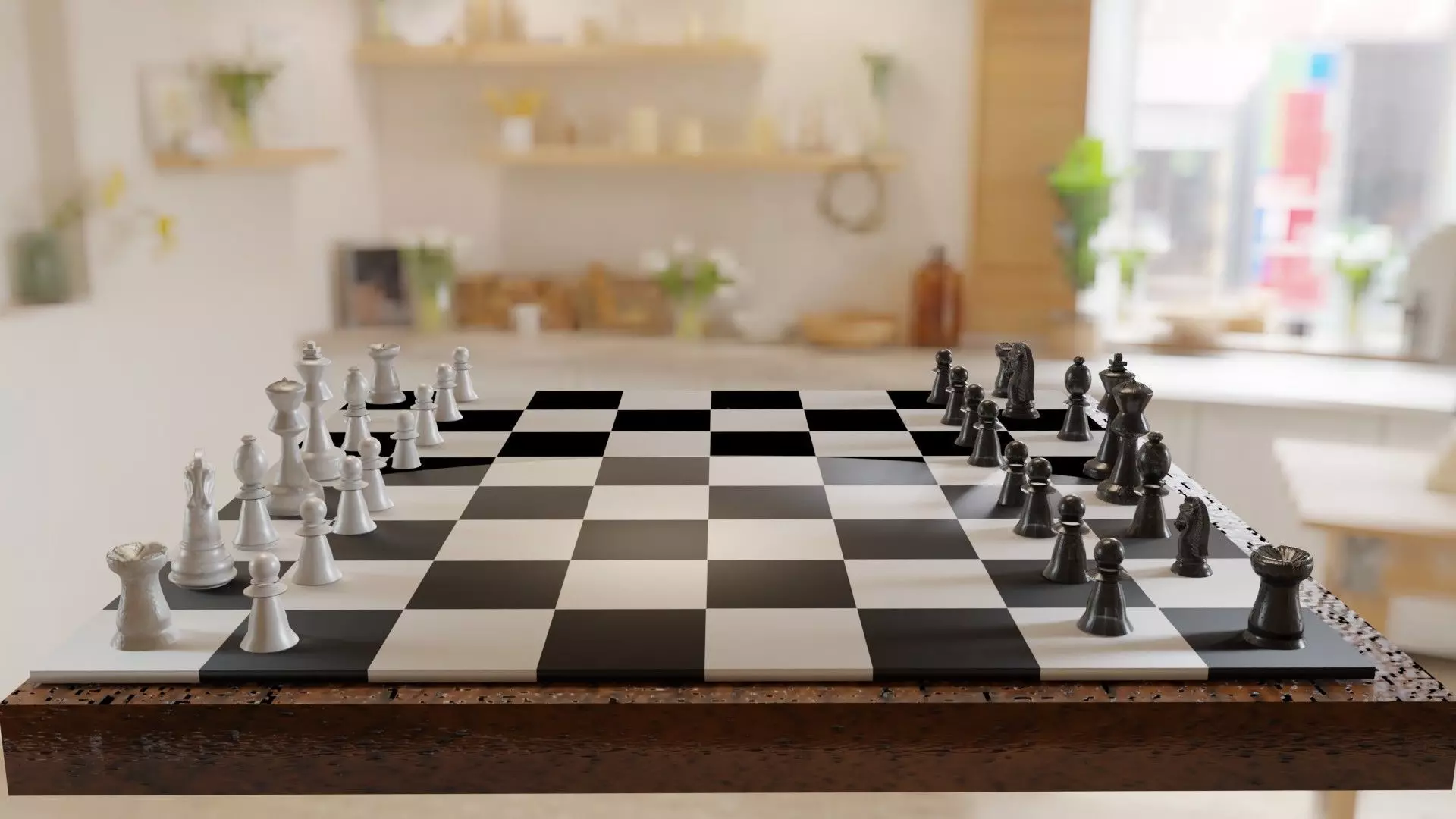 modern chess board 3D model_0
