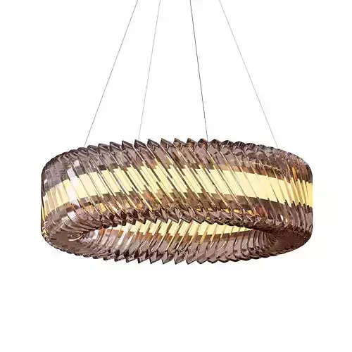 HELIX circular pendant light made of glass and metal