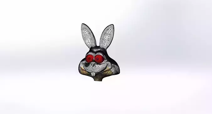 The rabbit bunny with eyes 3D model
