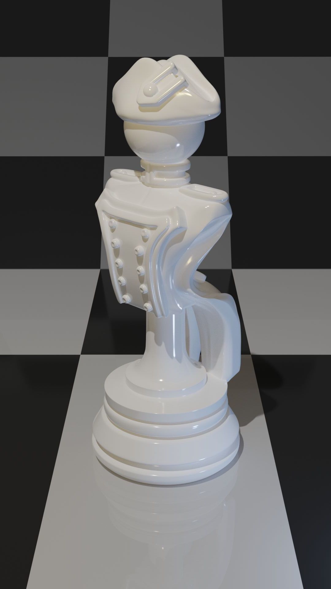 Pawn stylized military uniform XVII-XVIII 3D model_6