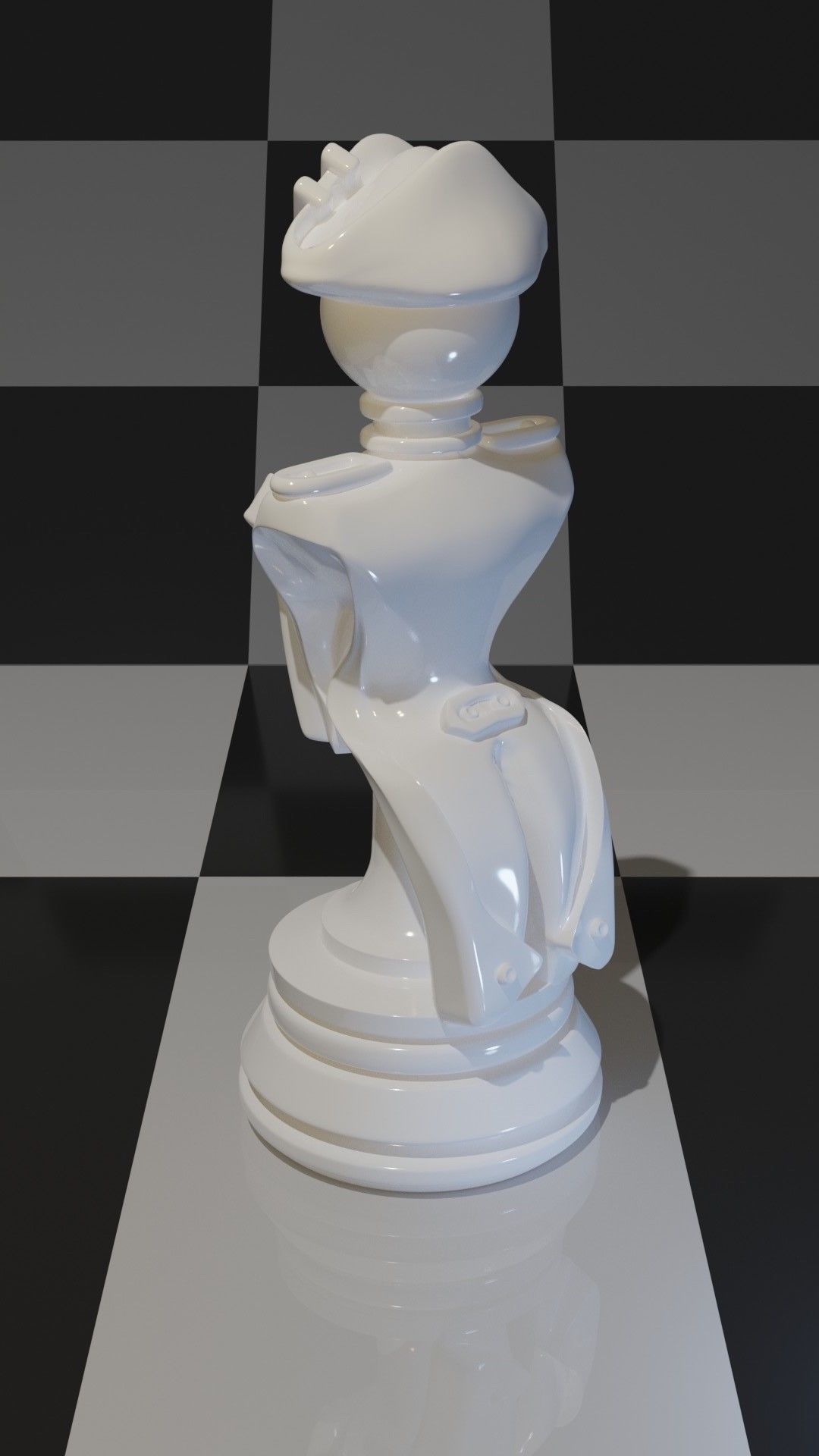 Pawn stylized military uniform XVII-XVIII 3D model_5