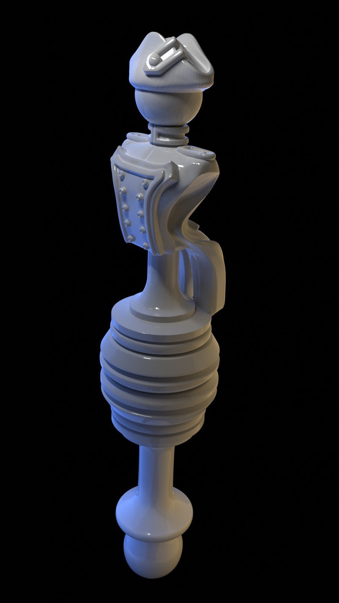 Pawn stylized military uniform XVII-XVIII 3D model_8