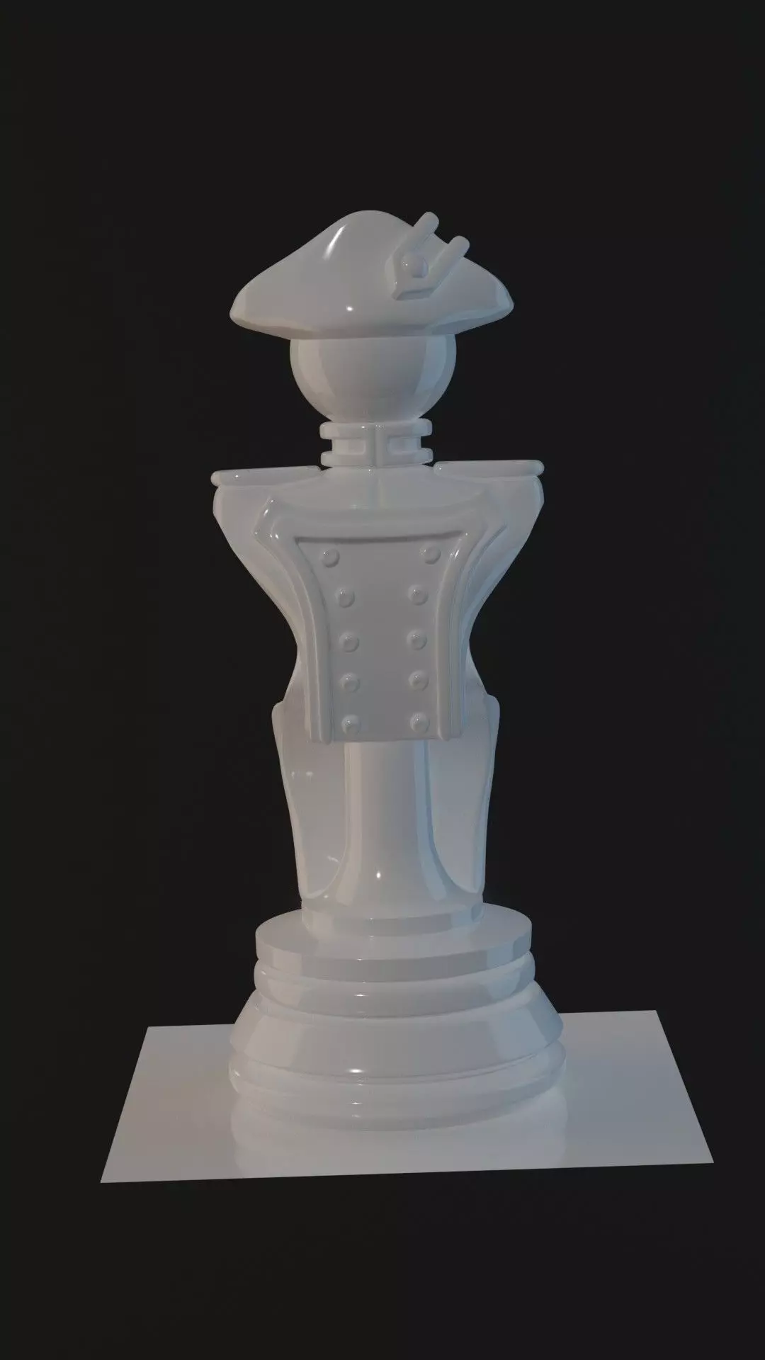 Pawn stylized military uniform XVII-XVIII 3D model_0