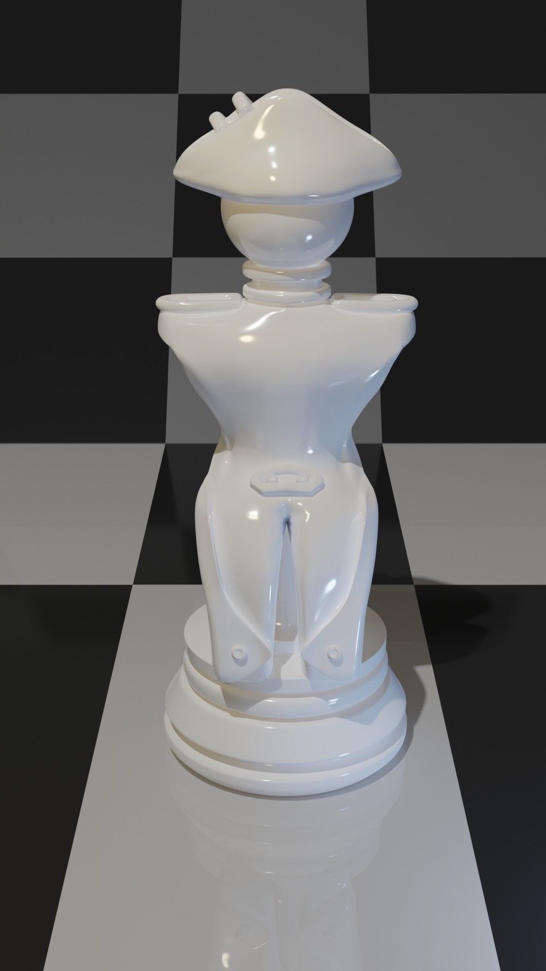 Pawn stylized military uniform XVII-XVIII 3D model_1