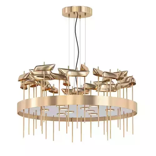 PERLINA modern chandelier in gold