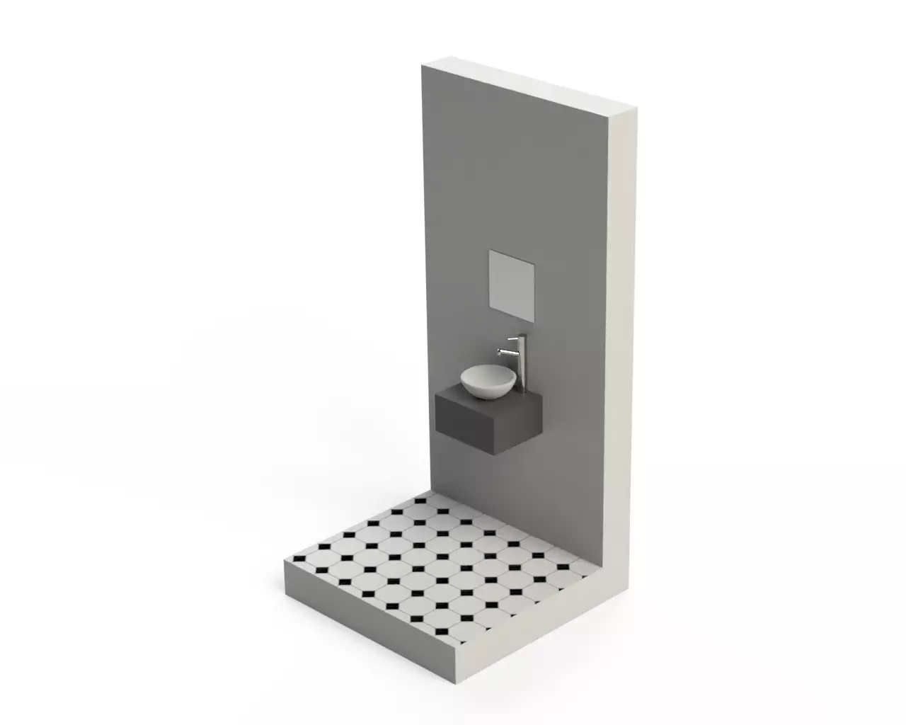 Bathroom Sink Set 3D model_0