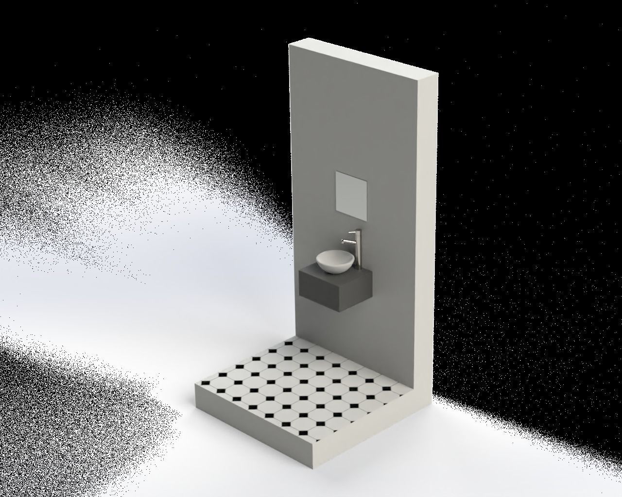 Bathroom Sink Set 3D model_1