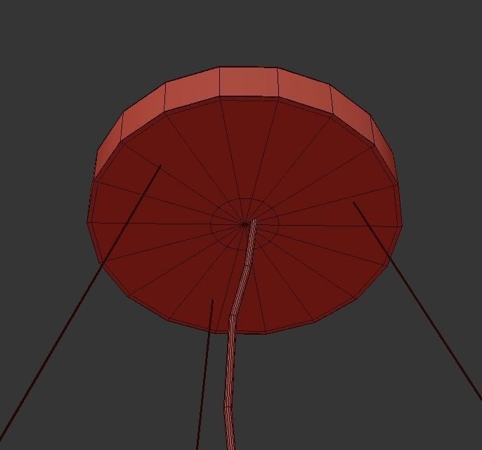 CORONA modern chandelier in gold and glass 3D model_1