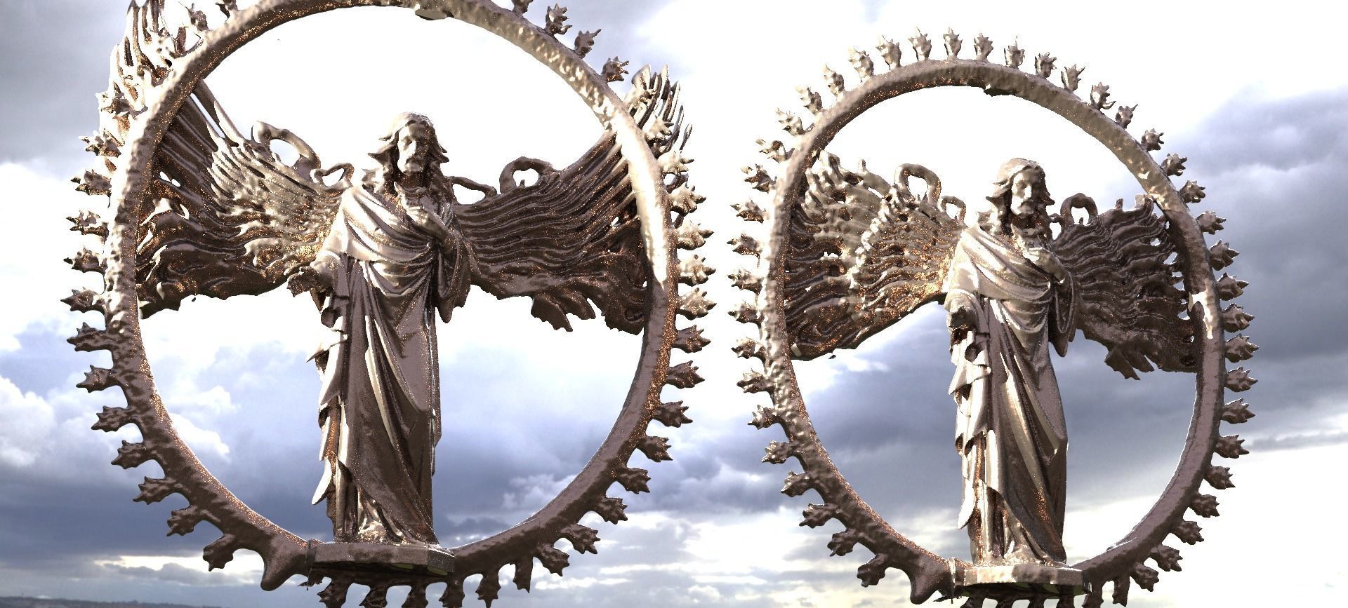 Christ Sunlight statue 2 designs 3D model_2